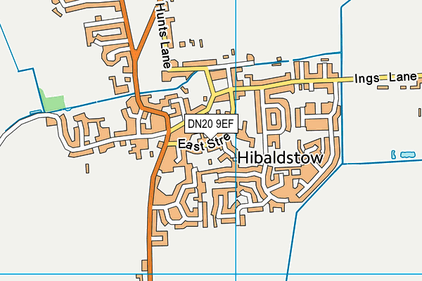 DN20 9EF map - OS VectorMap District (Ordnance Survey)