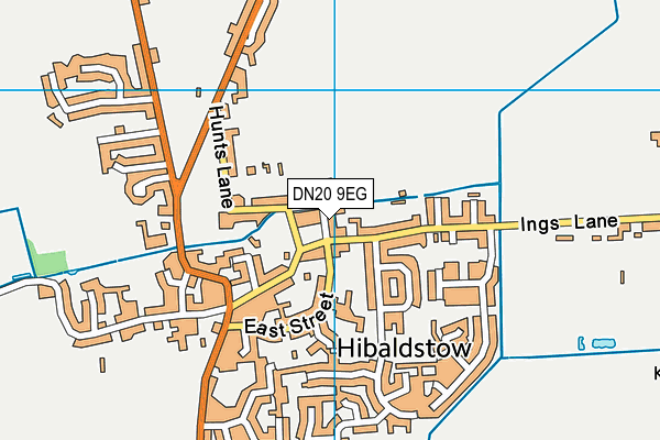 DN20 9EG map - OS VectorMap District (Ordnance Survey)