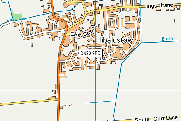 DN20 9FD map - OS VectorMap District (Ordnance Survey)