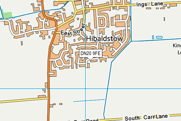 DN20 9FE map - OS VectorMap District (Ordnance Survey)