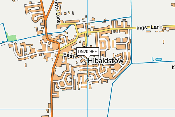 DN20 9FF map - OS VectorMap District (Ordnance Survey)