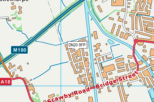 DN20 9FP map - OS VectorMap District (Ordnance Survey)