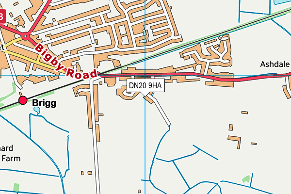 DN20 9HA map - OS VectorMap District (Ordnance Survey)