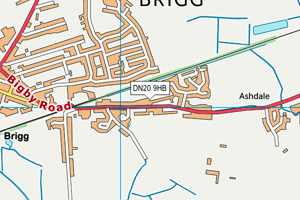 DN20 9HB map - OS VectorMap District (Ordnance Survey)