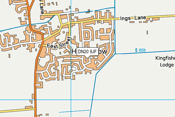 DN20 9JF map - OS VectorMap District (Ordnance Survey)