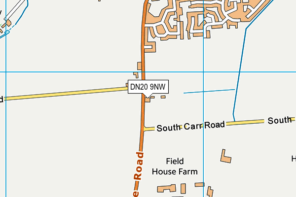 DN20 9NW map - OS VectorMap District (Ordnance Survey)