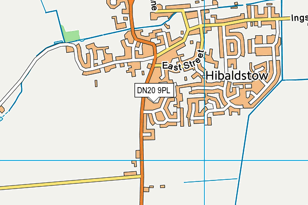 DN20 9PL map - OS VectorMap District (Ordnance Survey)