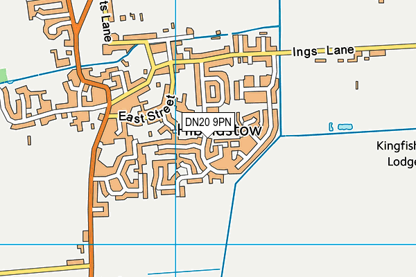 DN20 9PN map - OS VectorMap District (Ordnance Survey)