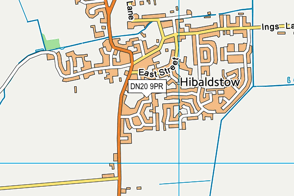 DN20 9PR map - OS VectorMap District (Ordnance Survey)