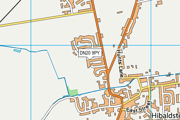 DN20 9PY map - OS VectorMap District (Ordnance Survey)