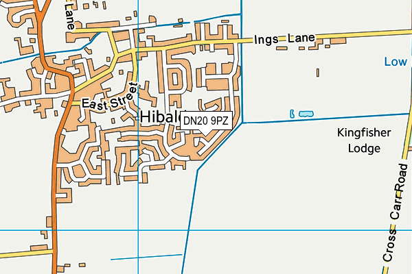 DN20 9PZ map - OS VectorMap District (Ordnance Survey)