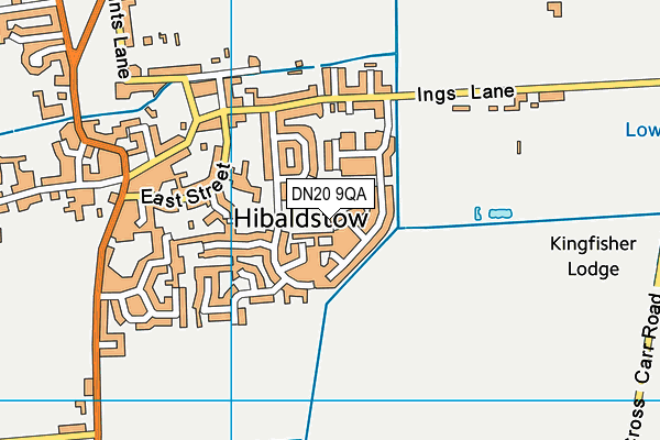 DN20 9QA map - OS VectorMap District (Ordnance Survey)