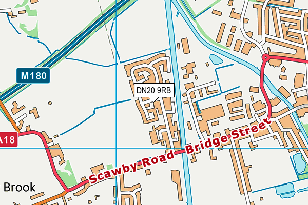 DN20 9RB map - OS VectorMap District (Ordnance Survey)