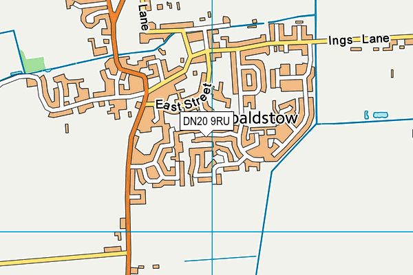 DN20 9RU map - OS VectorMap District (Ordnance Survey)