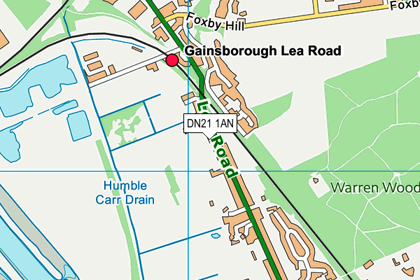 DN21 1AN map - OS VectorMap District (Ordnance Survey)