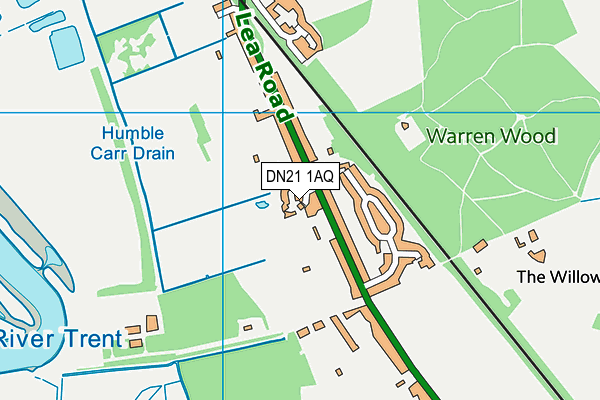 DN21 1AQ map - OS VectorMap District (Ordnance Survey)