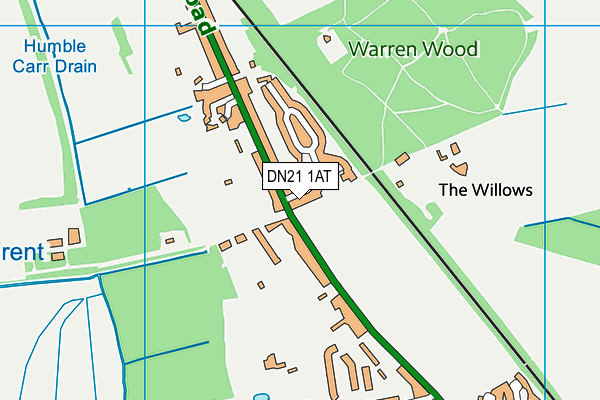 DN21 1AT map - OS VectorMap District (Ordnance Survey)
