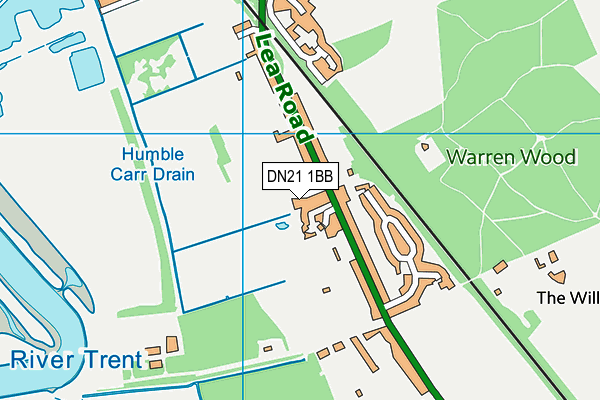DN21 1BB map - OS VectorMap District (Ordnance Survey)