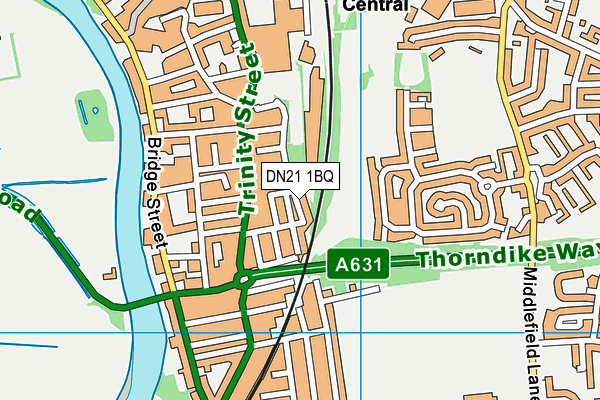 Sandsfield Lane (Closed) map (DN21 1BQ) - OS VectorMap District (Ordnance Survey)