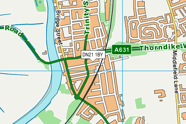 DN21 1BY map - OS VectorMap District (Ordnance Survey)