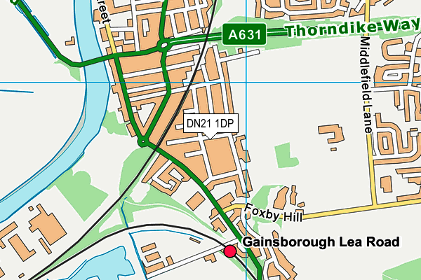 DN21 1DP map - OS VectorMap District (Ordnance Survey)