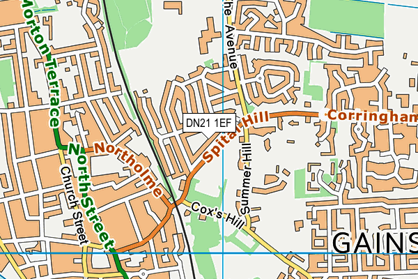 DN21 1EF map - OS VectorMap District (Ordnance Survey)