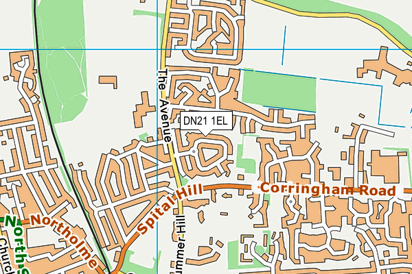 DN21 1EL map - OS VectorMap District (Ordnance Survey)