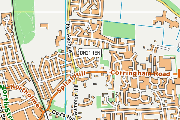 DN21 1EN map - OS VectorMap District (Ordnance Survey)