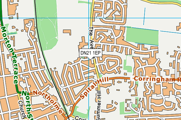 DN21 1EP map - OS VectorMap District (Ordnance Survey)