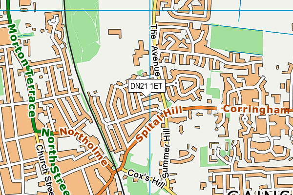 DN21 1ET map - OS VectorMap District (Ordnance Survey)