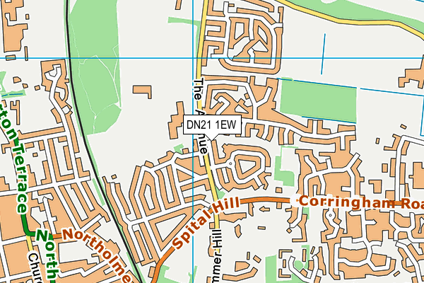 DN21 1EW map - OS VectorMap District (Ordnance Survey)