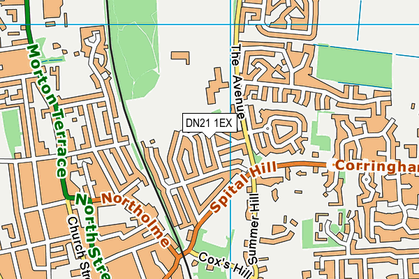 DN21 1EX map - OS VectorMap District (Ordnance Survey)