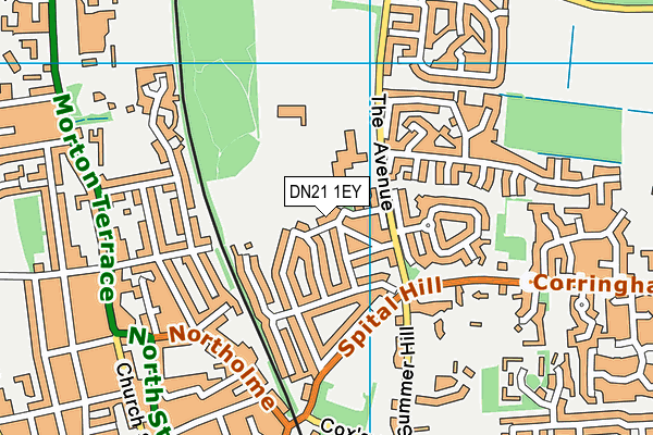 DN21 1EY map - OS VectorMap District (Ordnance Survey)