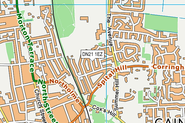DN21 1EZ map - OS VectorMap District (Ordnance Survey)