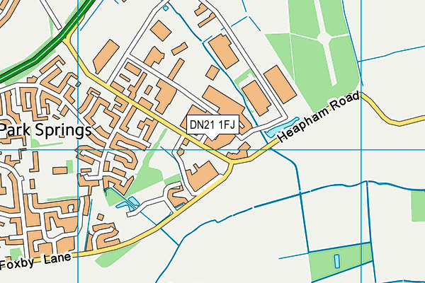 DN21 1FJ map - OS VectorMap District (Ordnance Survey)