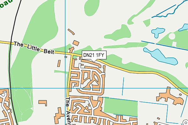 DN21 1FY map - OS VectorMap District (Ordnance Survey)