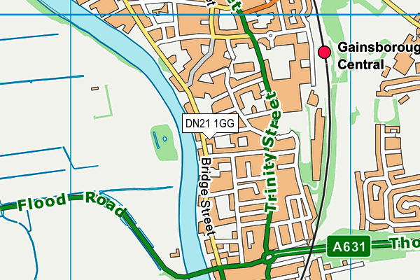 DN21 1GG map - OS VectorMap District (Ordnance Survey)