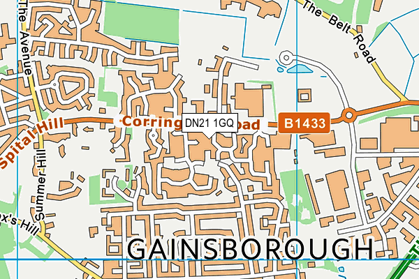 DN21 1GQ map - OS VectorMap District (Ordnance Survey)