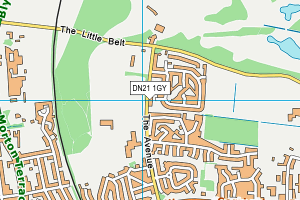 DN21 1GY map - OS VectorMap District (Ordnance Survey)