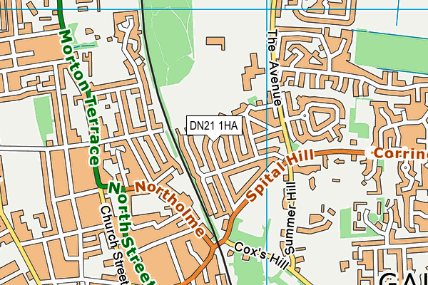 DN21 1HA map - OS VectorMap District (Ordnance Survey)