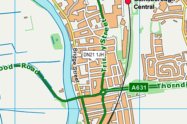 DN21 1JH map - OS VectorMap District (Ordnance Survey)