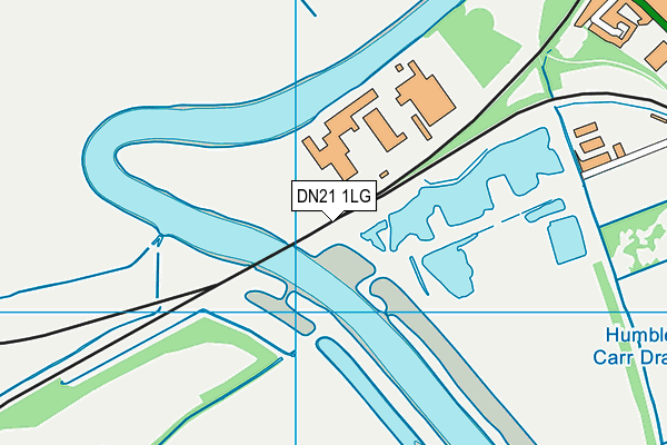 DN21 1LG map - OS VectorMap District (Ordnance Survey)