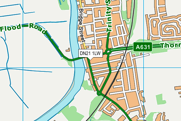 DN21 1LW map - OS VectorMap District (Ordnance Survey)