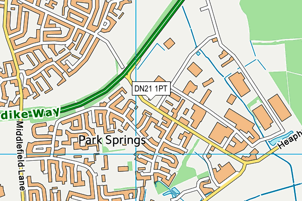 DN21 1PT map - OS VectorMap District (Ordnance Survey)