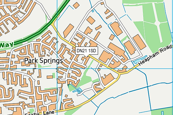 DN21 1SD map - OS VectorMap District (Ordnance Survey)