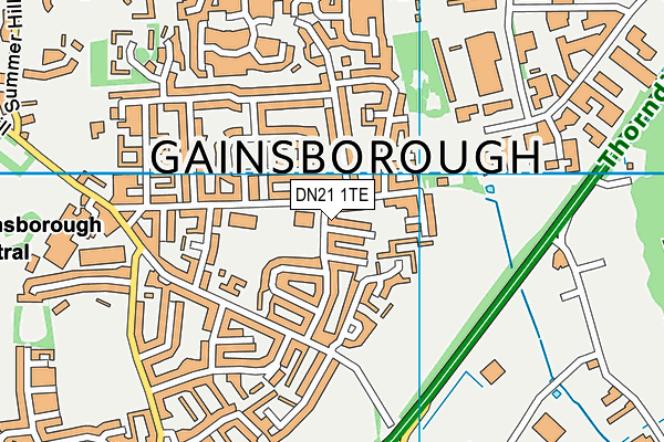 The Gainsborough Charles Baines Community Primary School map (DN21 1TE) - OS VectorMap District (Ordnance Survey)