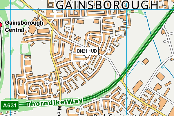 DN21 1UD map - OS VectorMap District (Ordnance Survey)