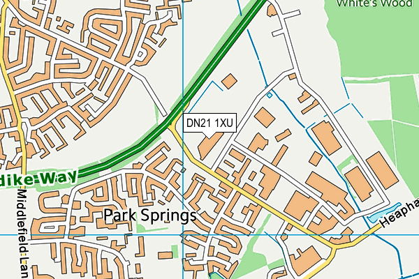 DN21 1XU map - OS VectorMap District (Ordnance Survey)