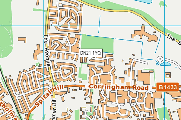 DN21 1YQ map - OS VectorMap District (Ordnance Survey)
