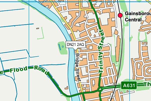 DN21 2AQ map - OS VectorMap District (Ordnance Survey)